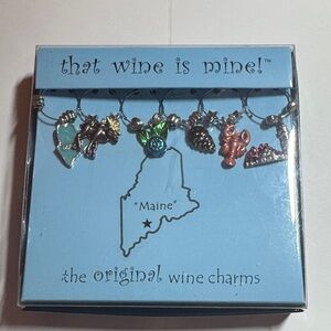 Maine Wine Charms Set